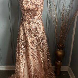 Elegant Sequin Evening Gown